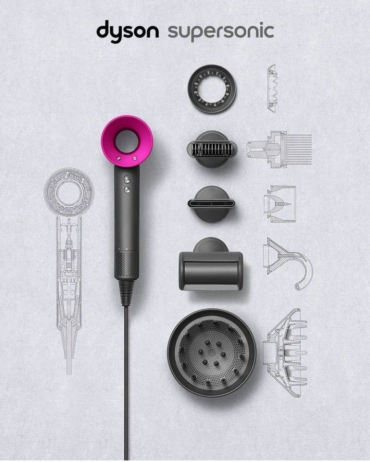 Dyson Supersonic Hair Dryer (Fuchsia Pink)